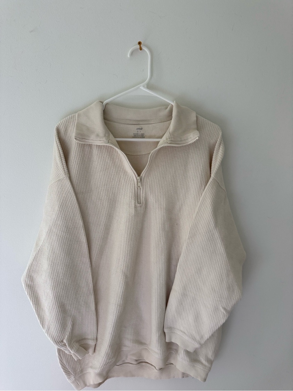 Aerie Oversized Ribbed  Quarterzip Sweatshirt